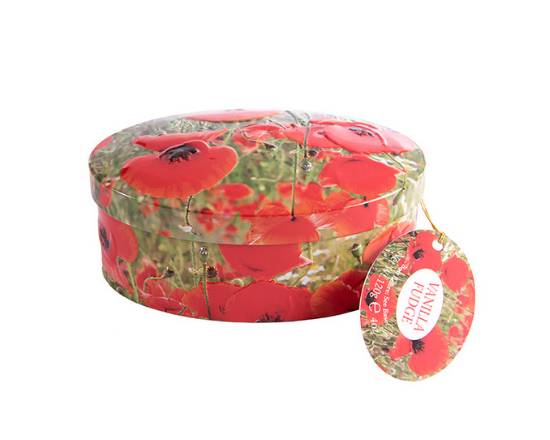 Gardiners Poppy Vanilla Fudge Tin 120g