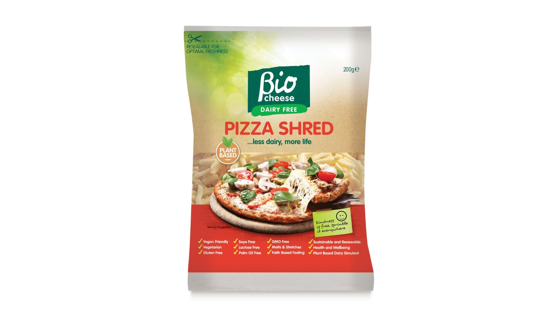 Bio Cheese Dairy Free Pizza Shred 200g