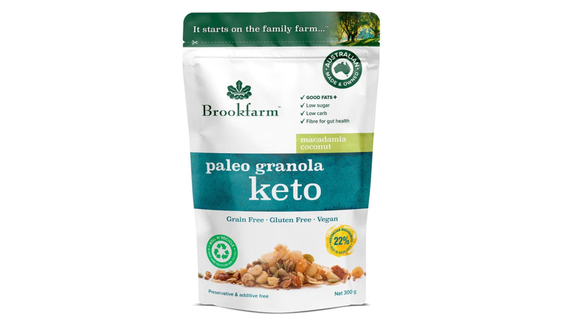 Brookfarm GF Keto Paleo Granola Macadamia Coconut 330g