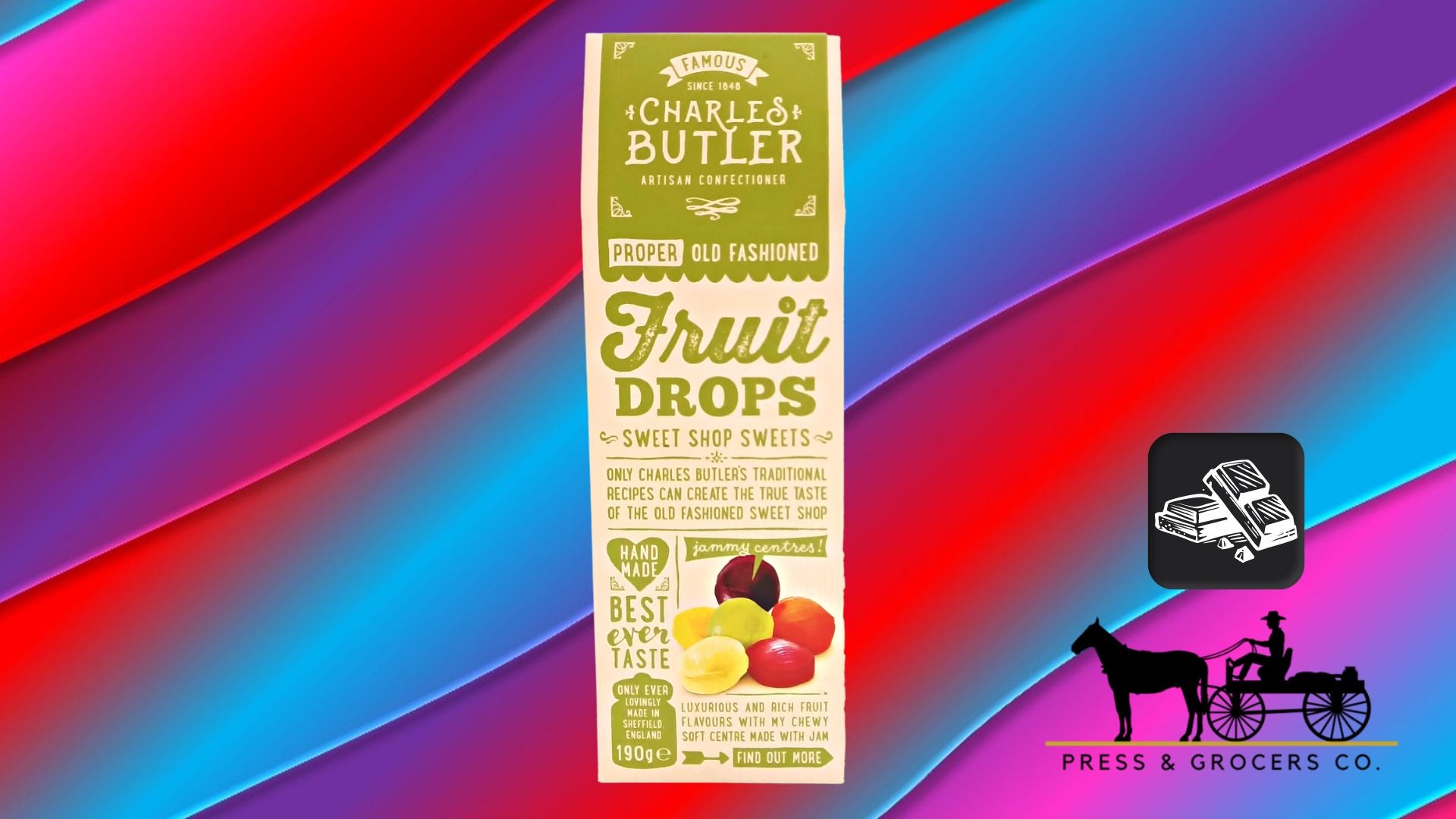 Charles Butler Old Fashioned Fruit Drops 190g