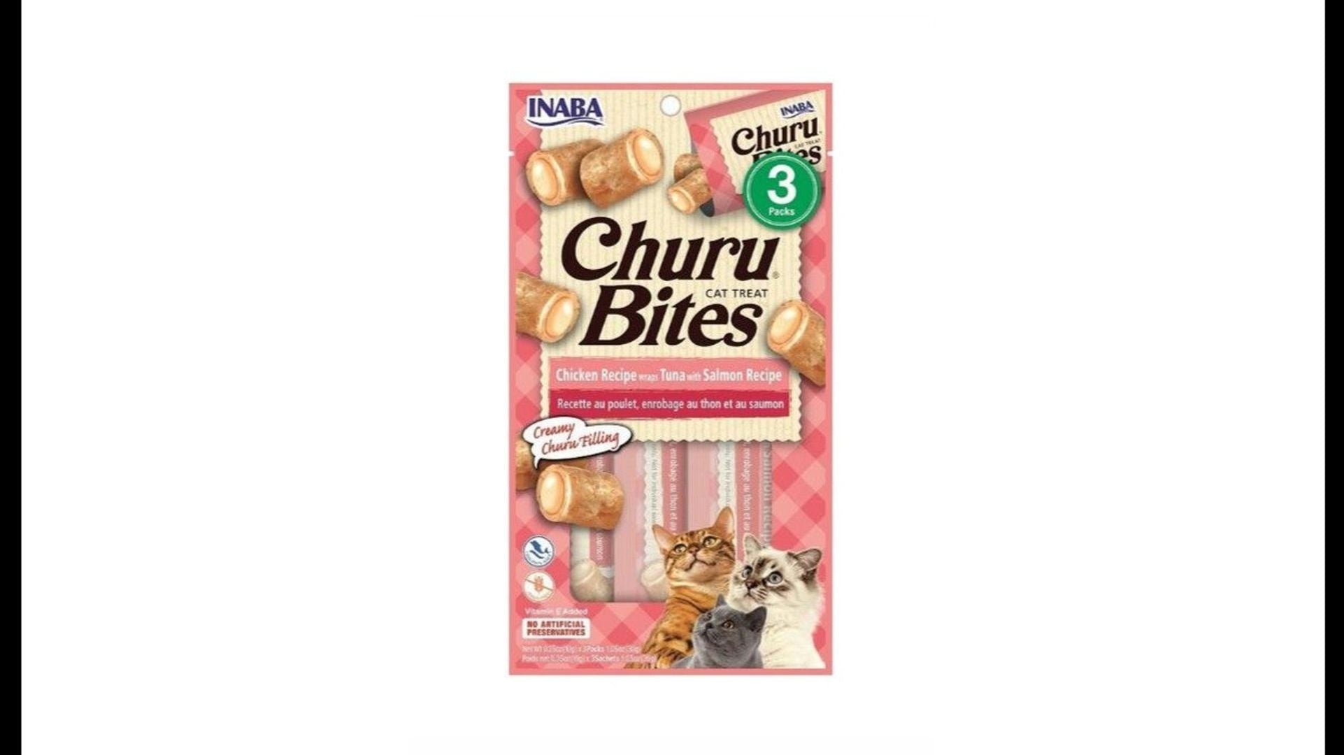 Churu Bites Chicken Recipe Wraps Tuna with Salmon 3pk