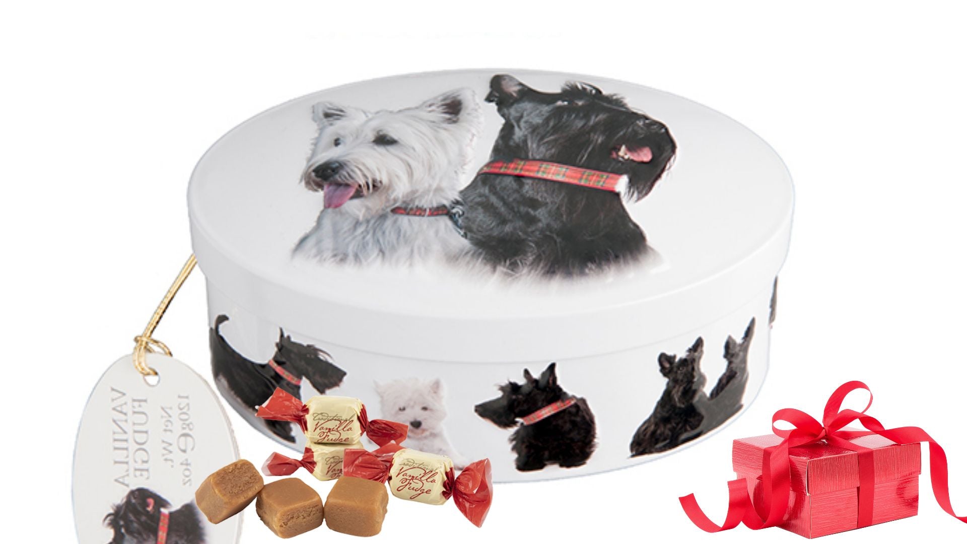 Gardiners Scotty Dog Vanilla Fudge Tin 120g