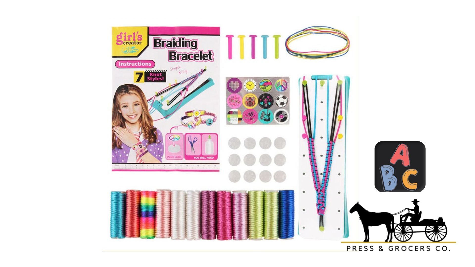 Girl's Creator Braiding Bracelet DIY Kit Ea