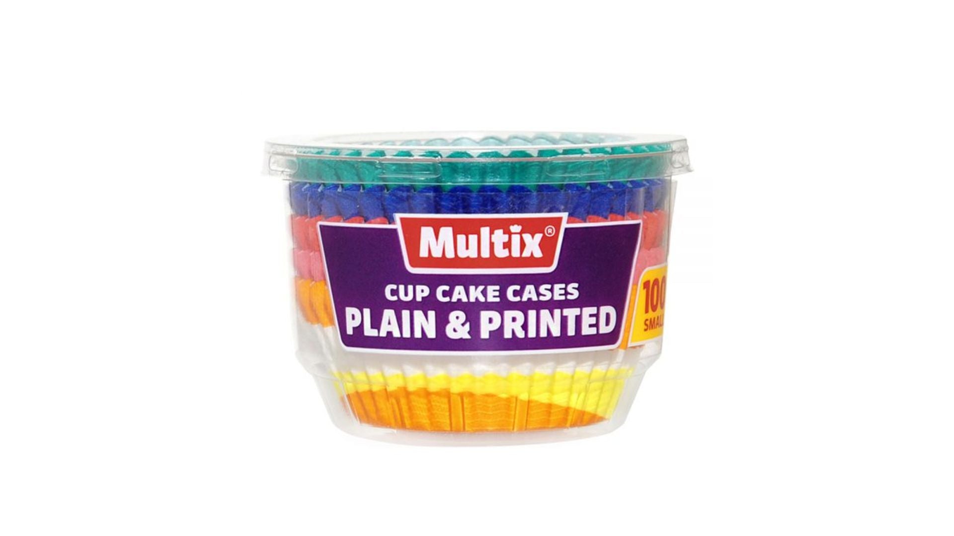 Multix Cup Cake Cases Plain & Printed 100pk