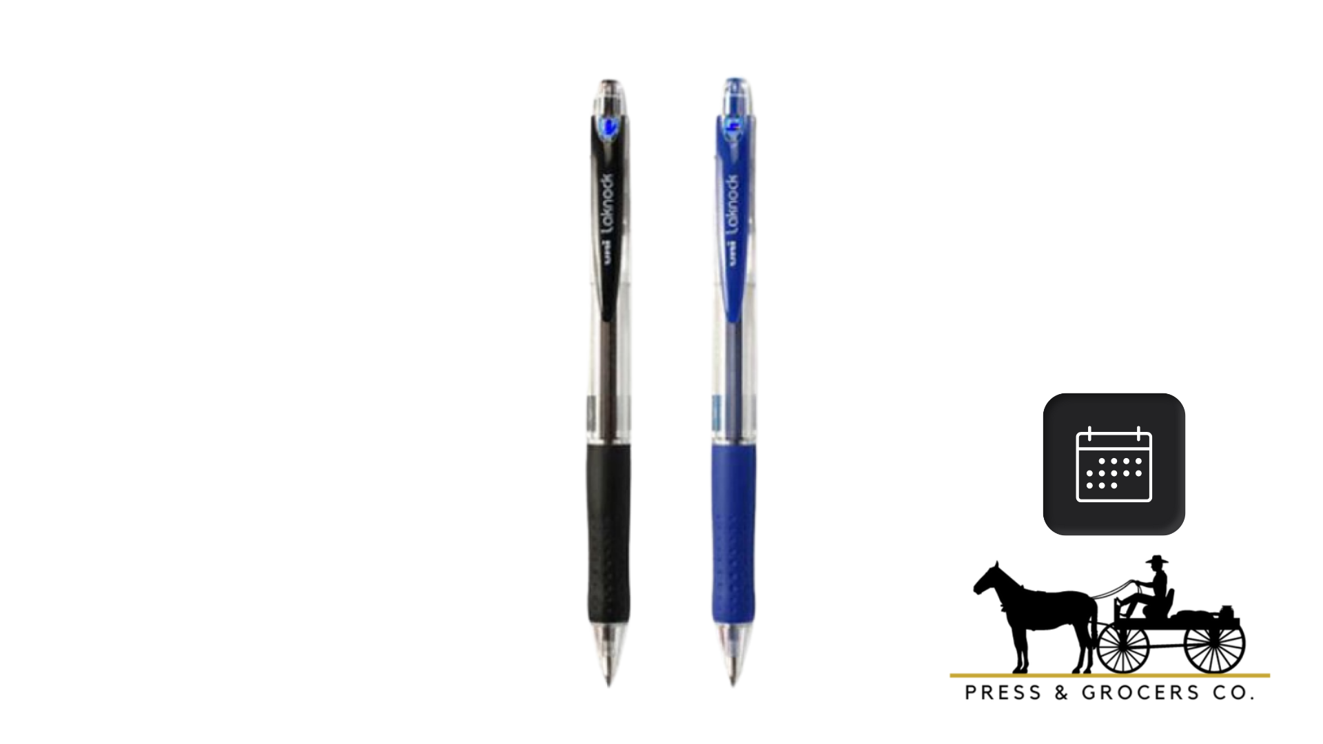 Uni Loknock Pen x2 (Blue, Black)