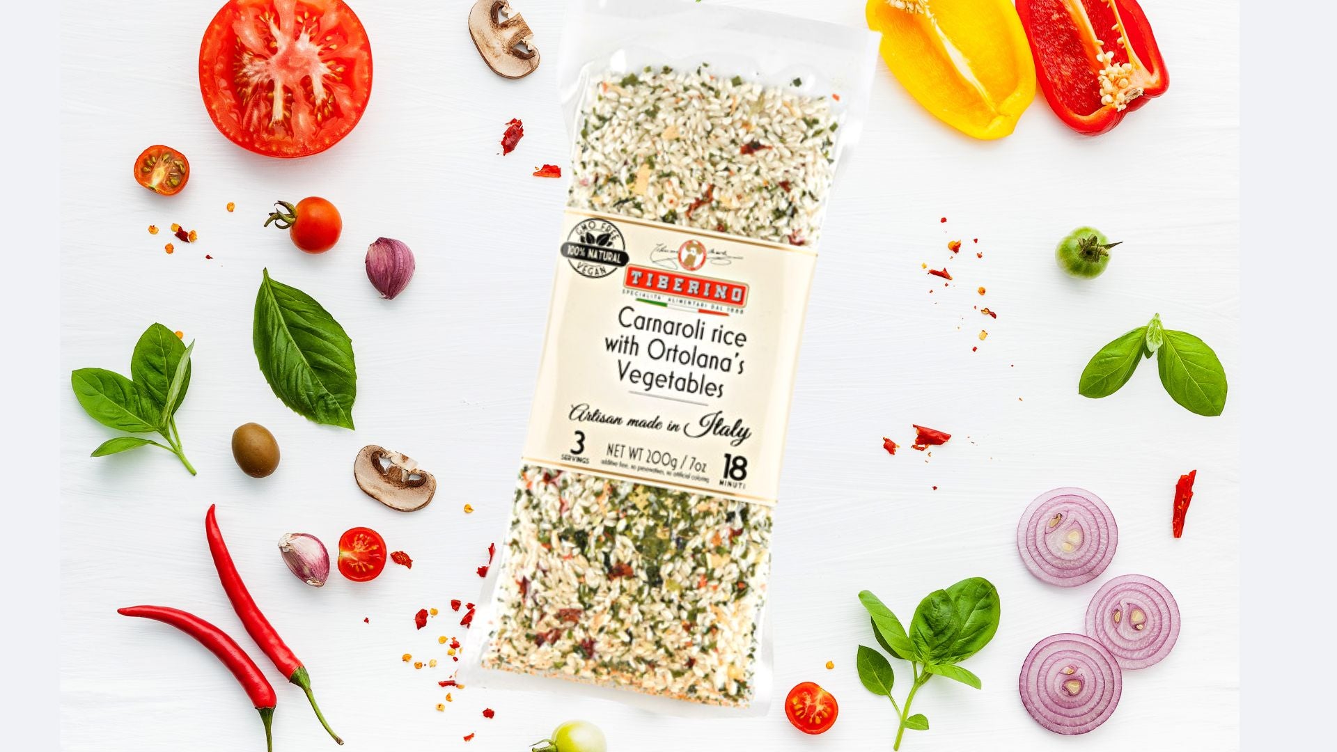 Tiberino Risotto Ortolana's with Vegetables 200g