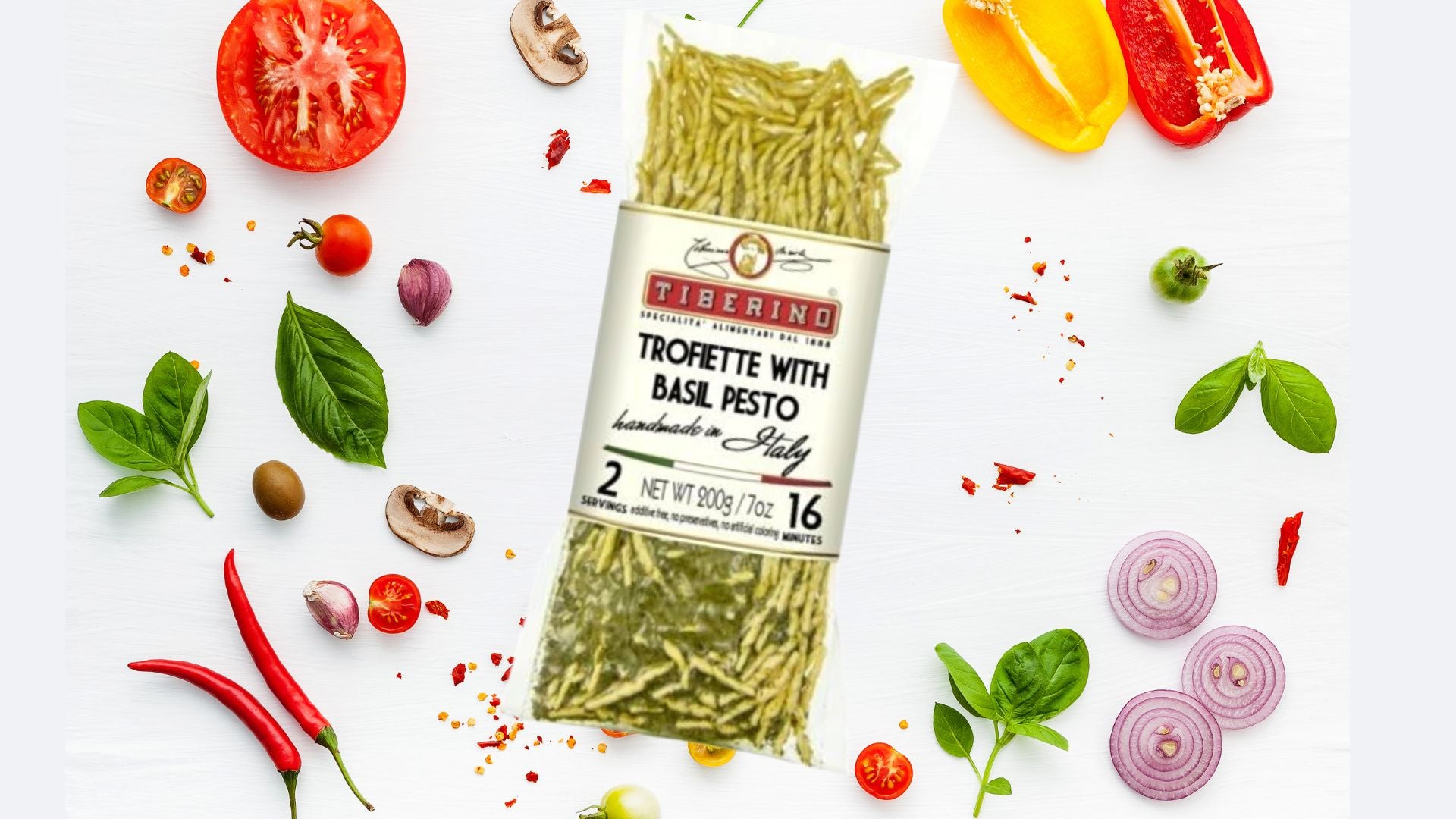 Tiberino Trofiette With Basil Pesto 200g