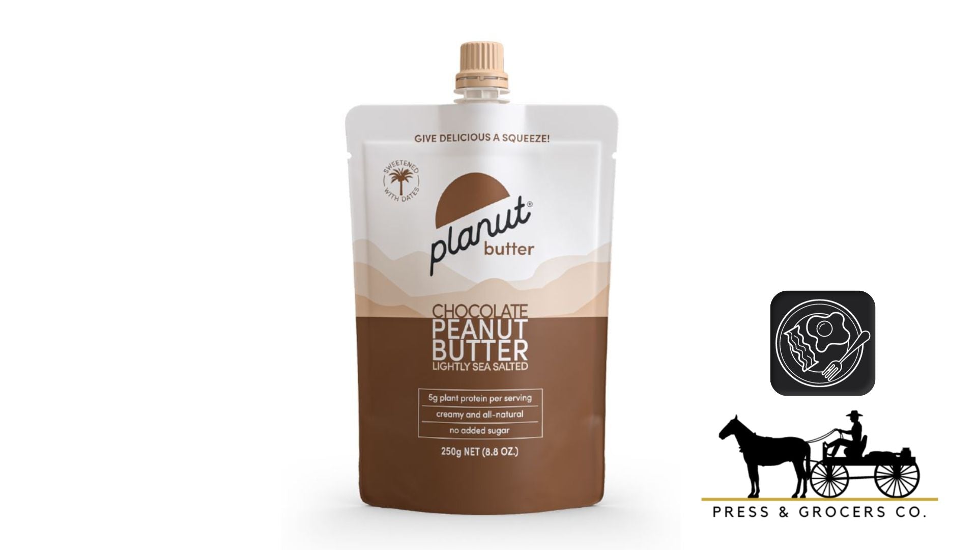 Planut Lightly Sea Salted Peanut Butter Chocolate 250gm