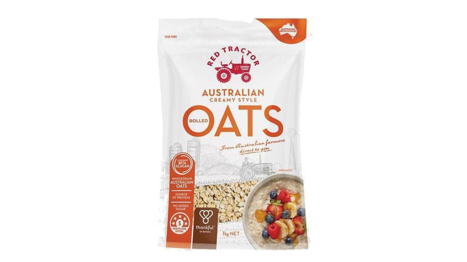 Red Tractor Rolled Oats 1kg