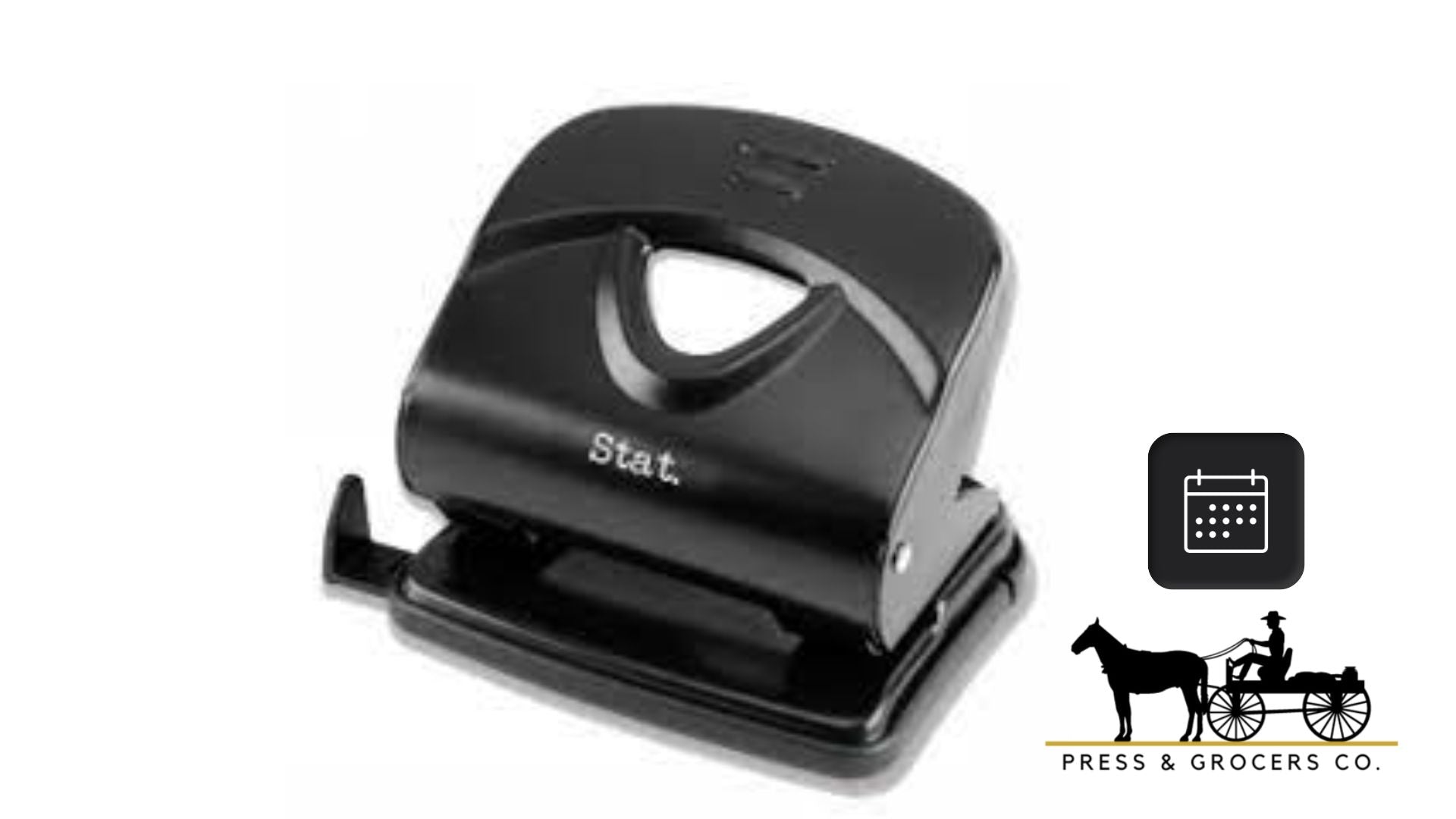 Stat Large 2 Hole Punch Black