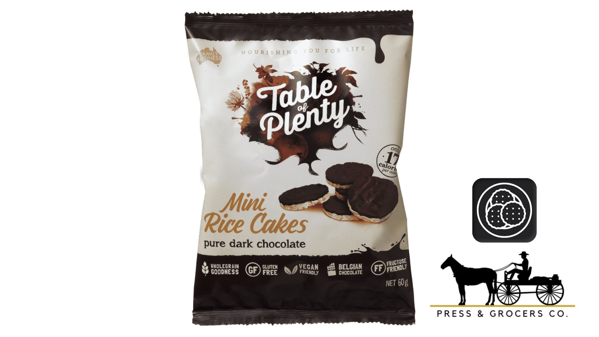 Table Of Plenty Mini Rice Cakes Dark Choc 60g