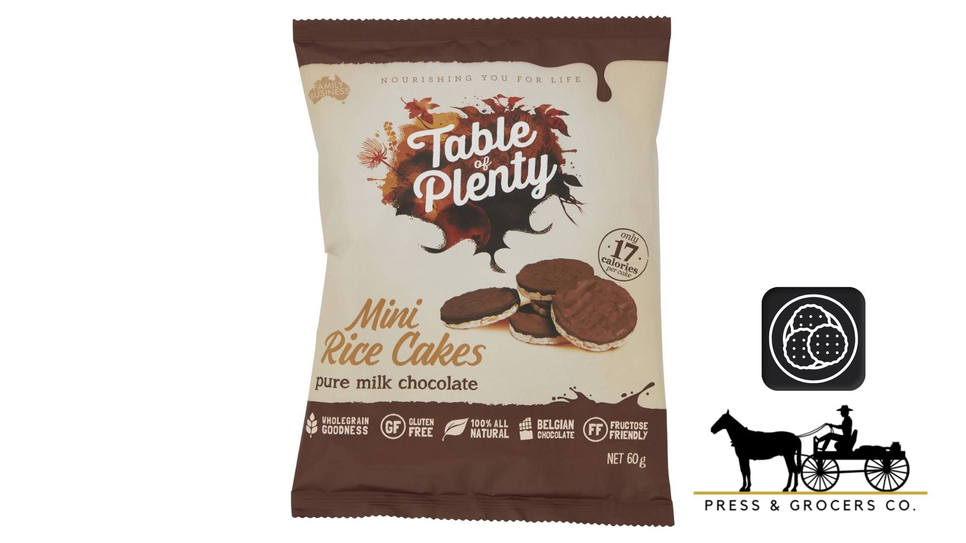 Table Of Plenty Mini Rice Cakes Milk Choc 60g