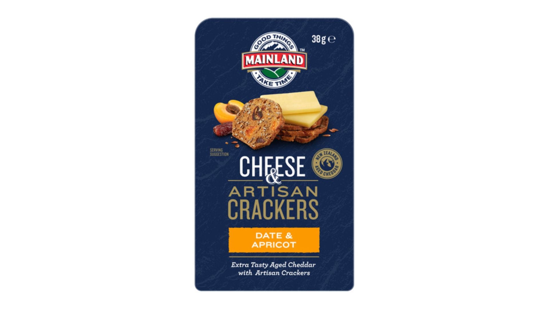 Mainland OTG Cheese & Artisan Crackers Date & Apricot 38g