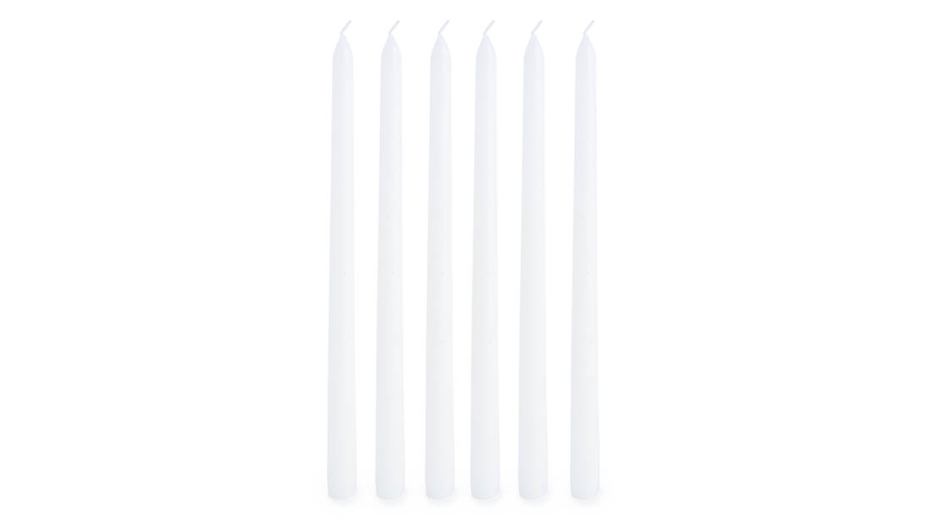 Keri Taper WHITE Dinner Candles 6pk