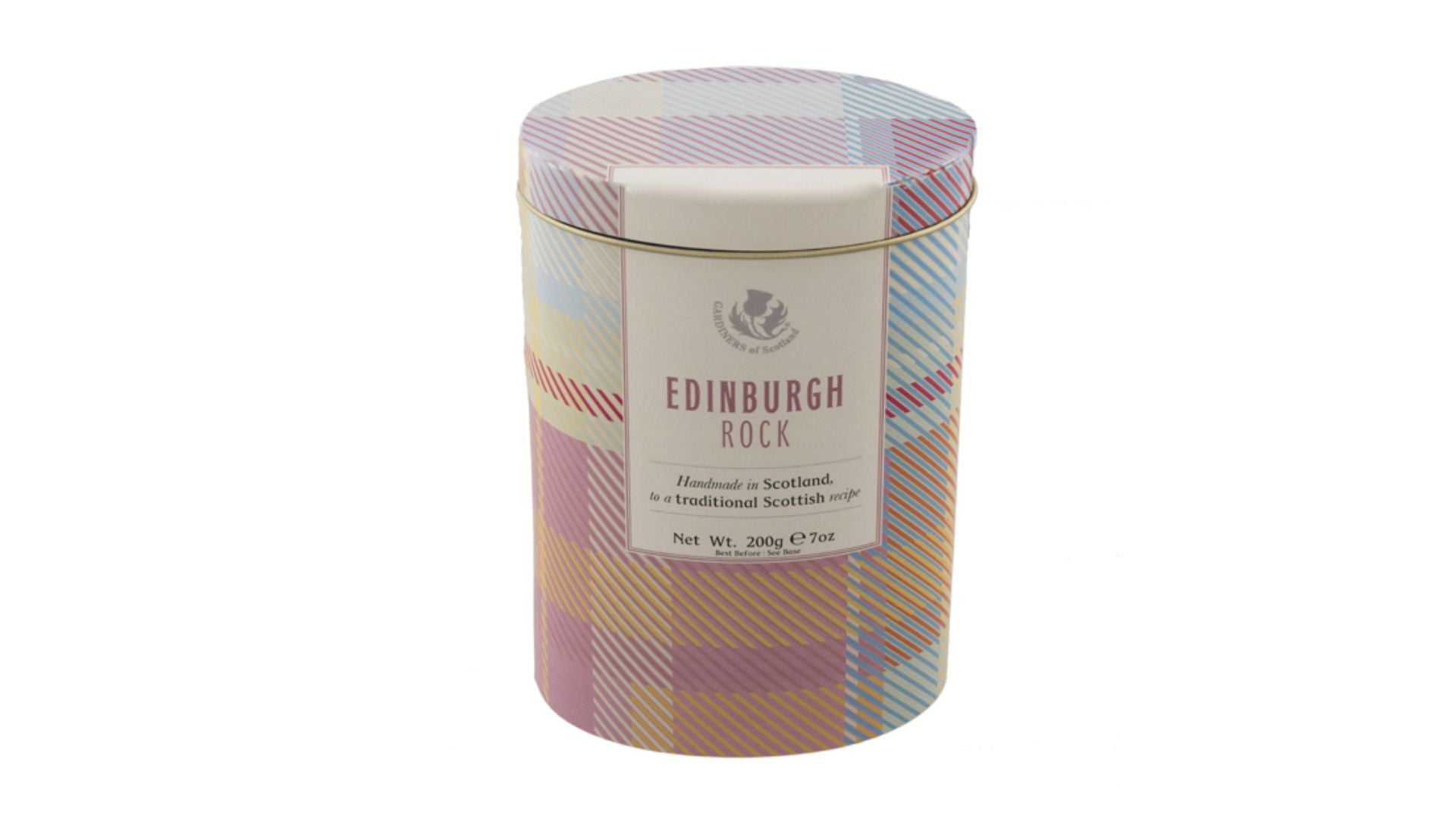 Gardiners Edinburgh Rock Tartan Tin 200g