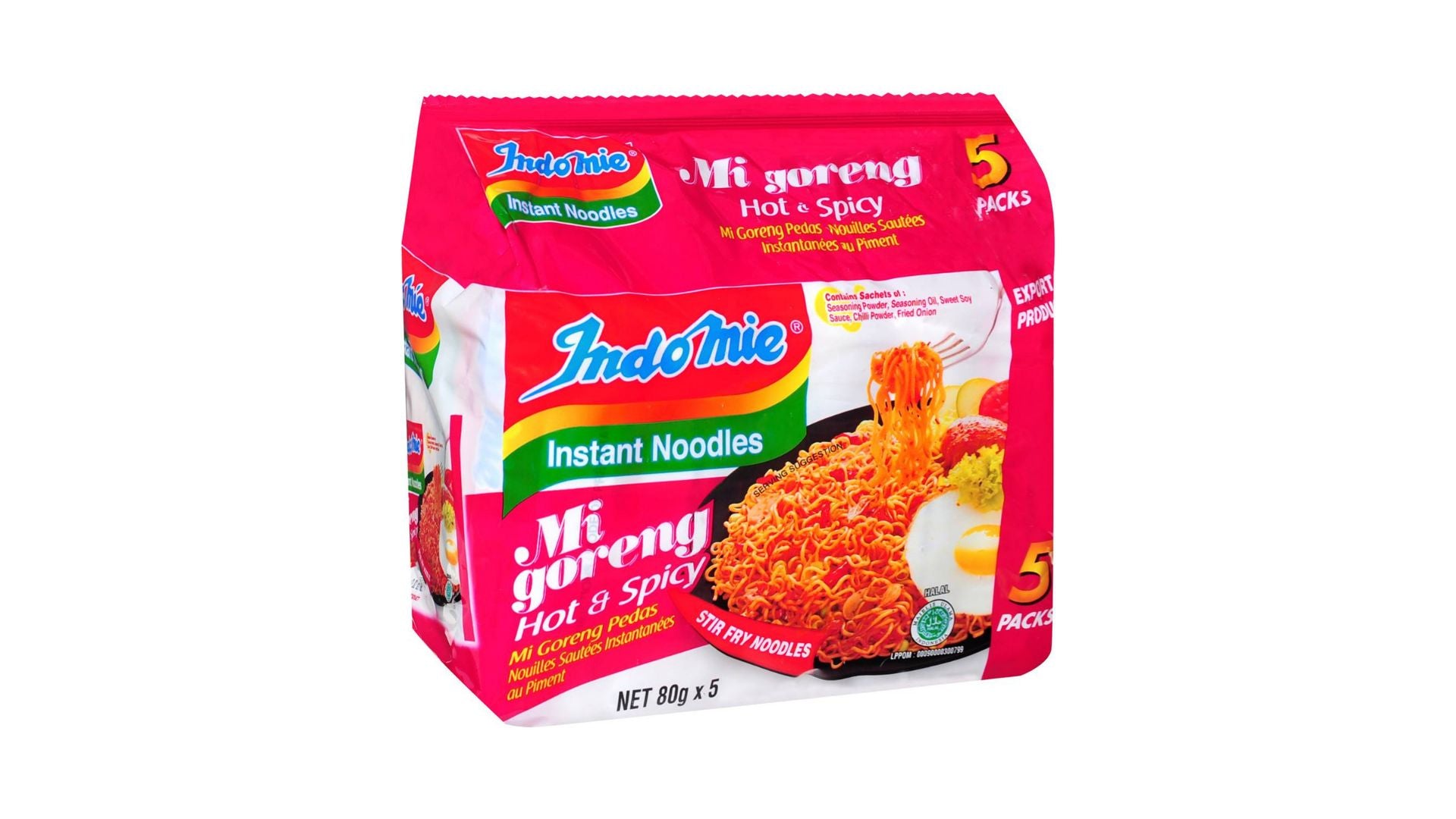 Indomie Noodles Hot & Spicy 5pk 400g