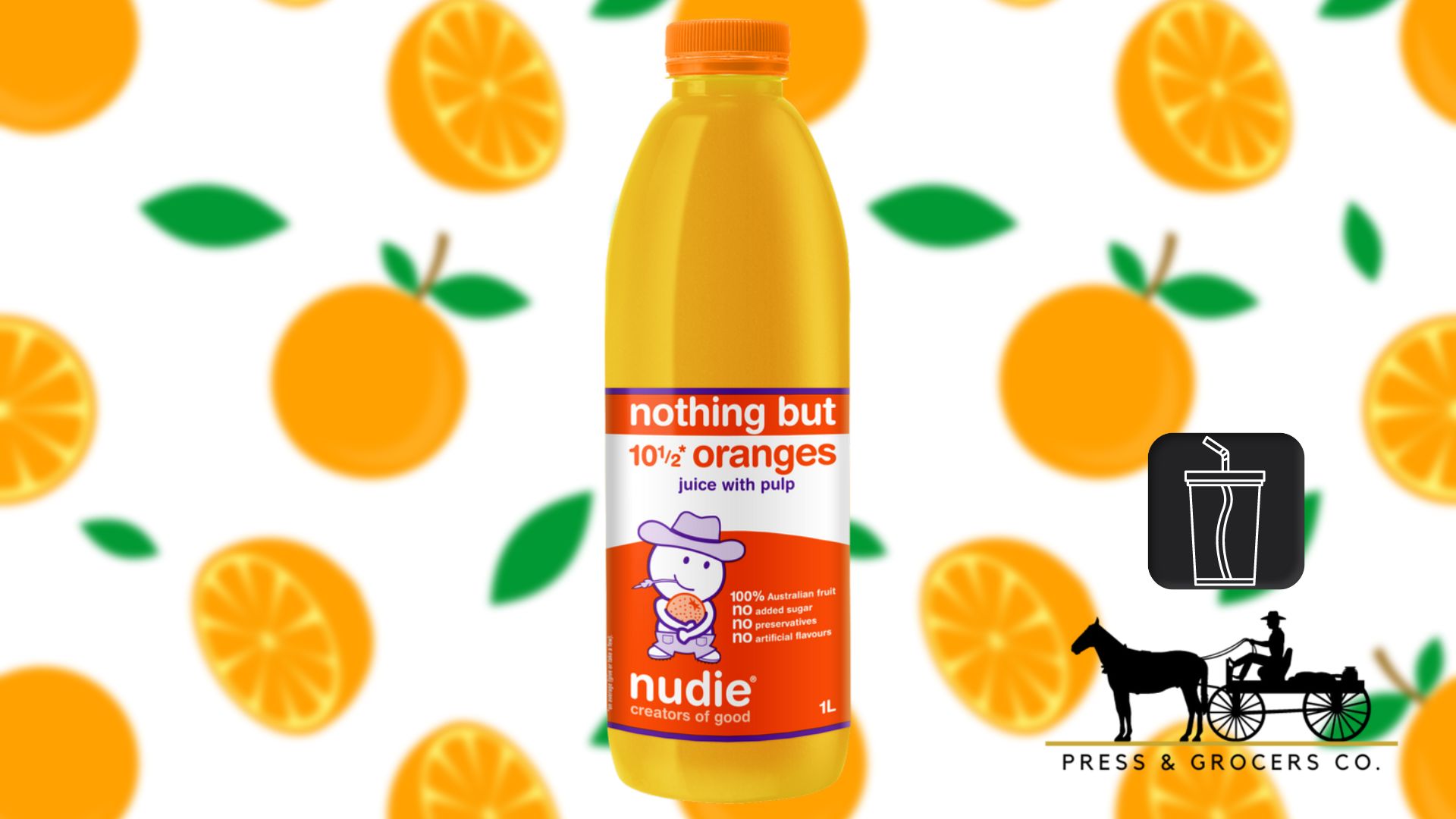 Nudie Nothing But Orange Juice With Pulp 1L