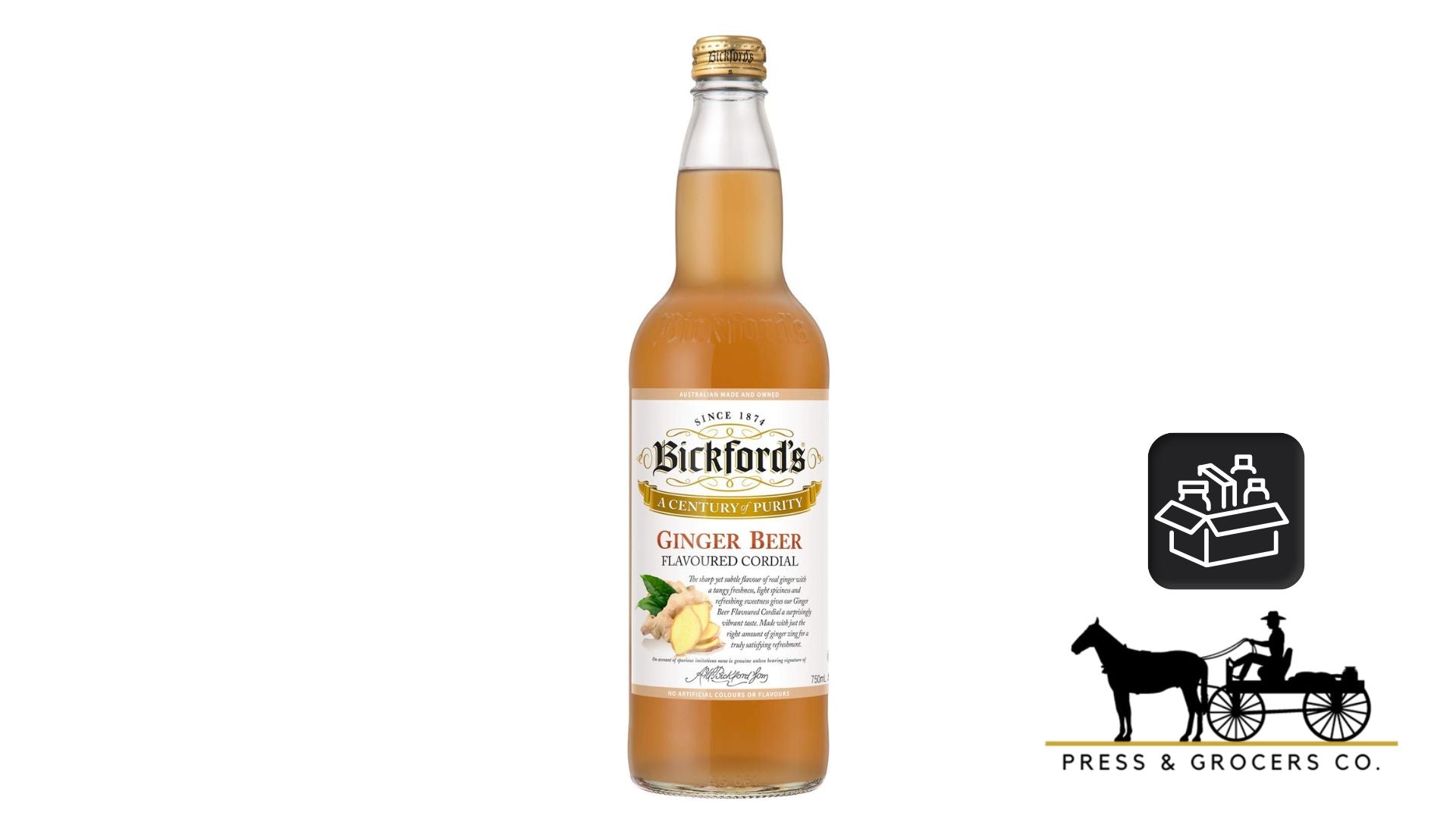 Bickfords Cordial Ginger Beer 750ml