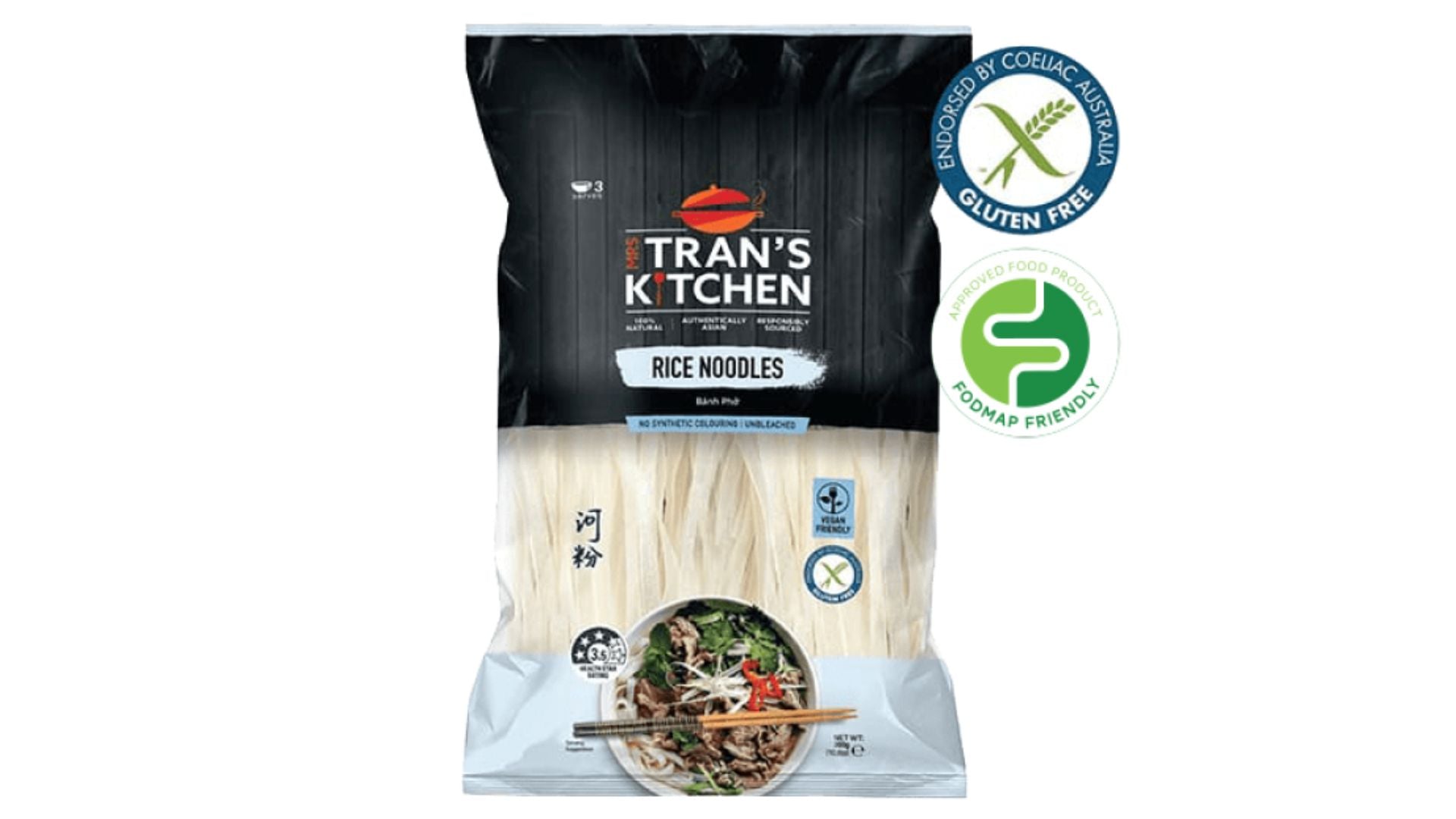 Mrs. Tran's Flat Rice Noodles 300g