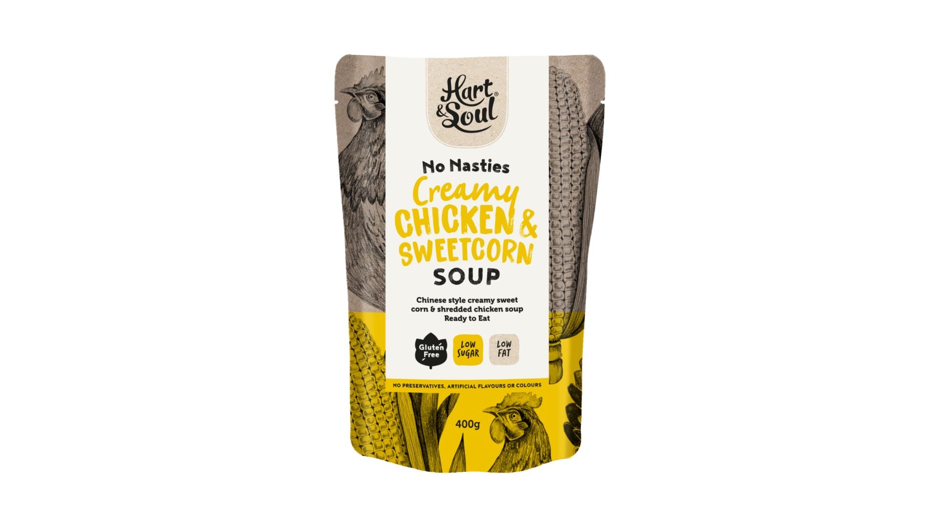 Hart & Soul Creamy Chicken & Sweet Corn Soup Pouch 400g