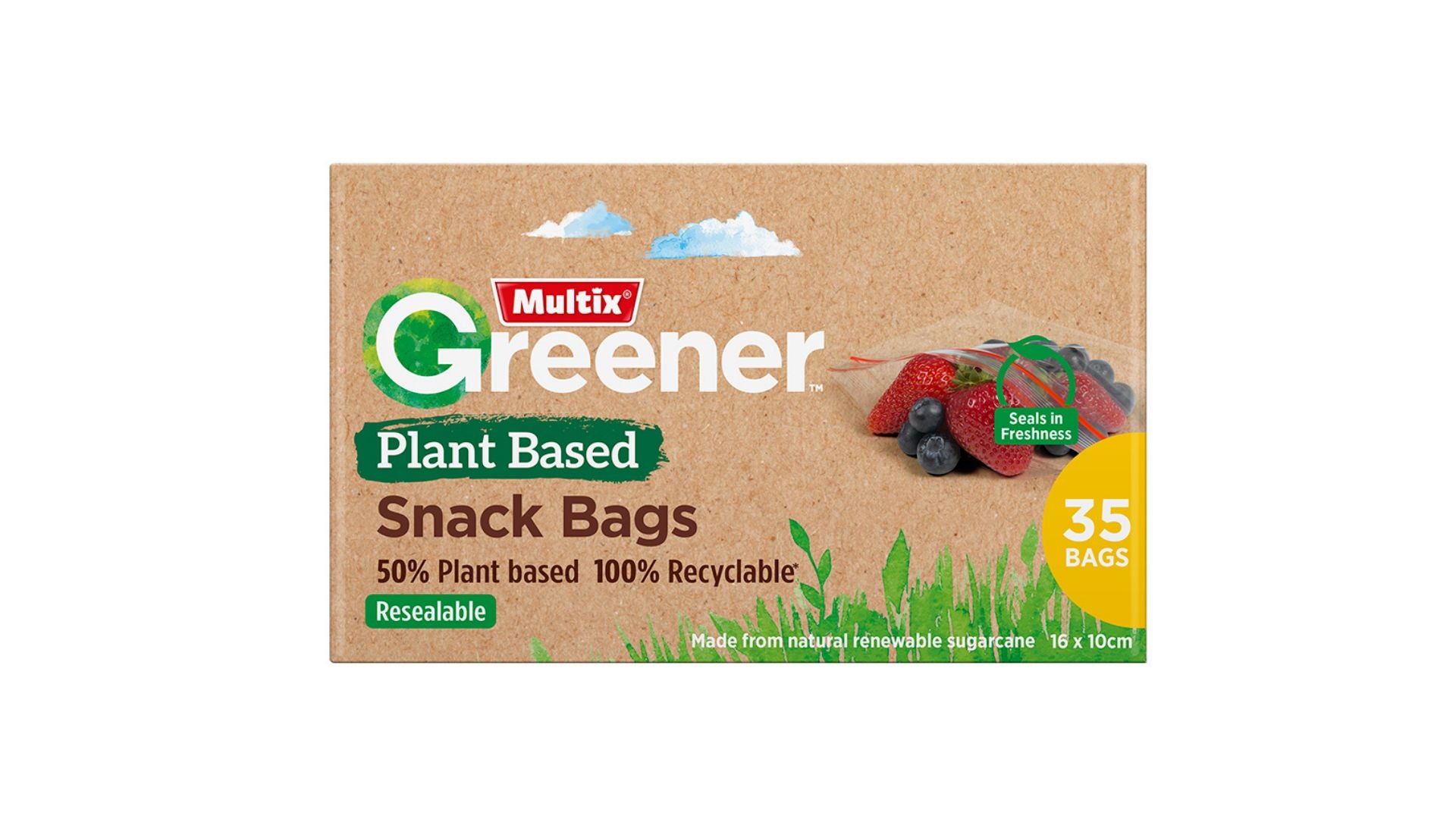 Multix Greener Plant Based Snack Bags 35 Pack