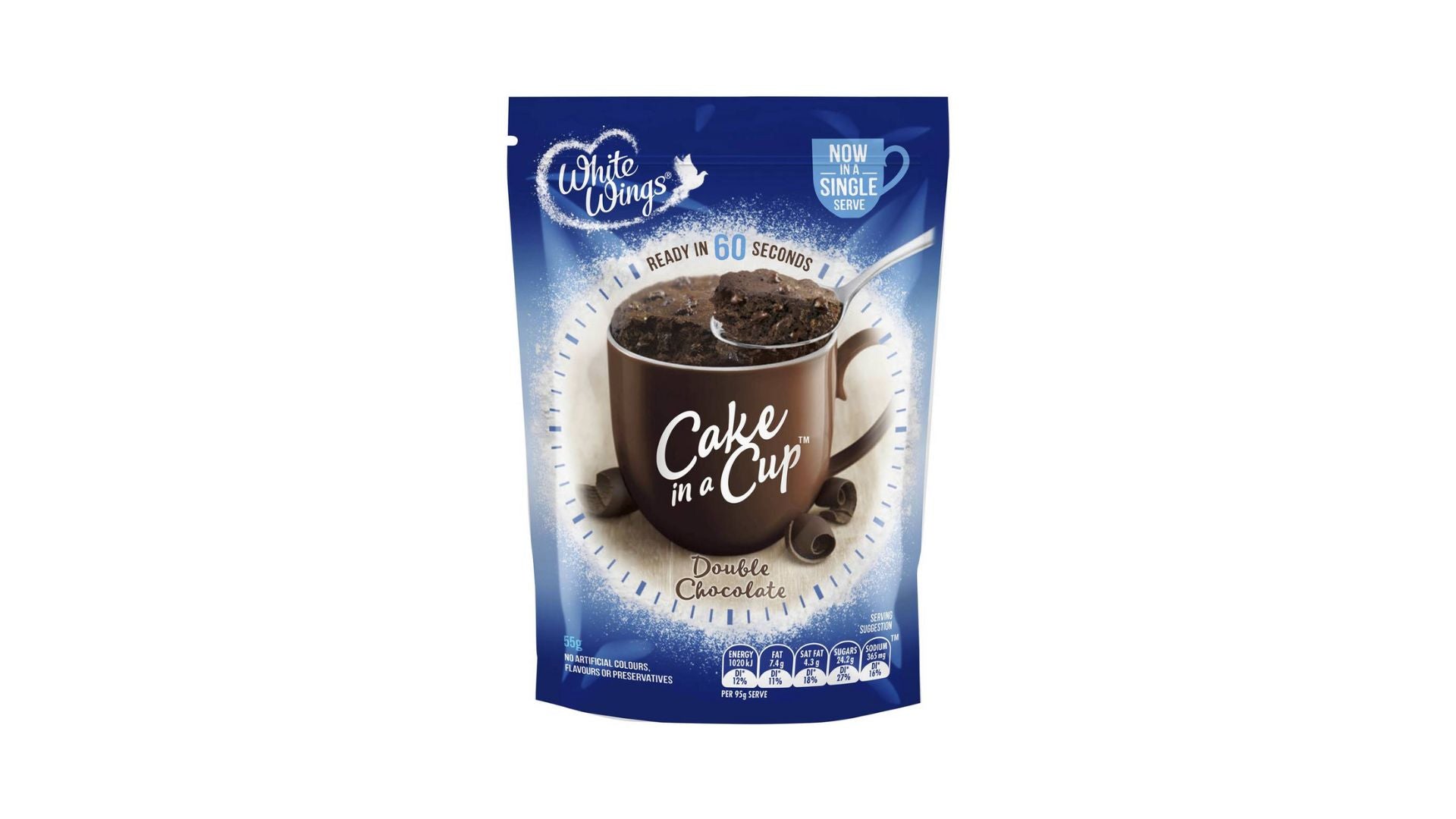 White Wings Cake In A Cup Double Chocolate 55g