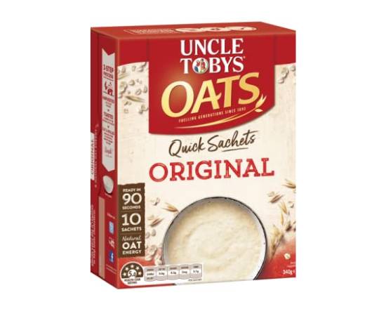 Uncle Tobys Oats Sachets 340g