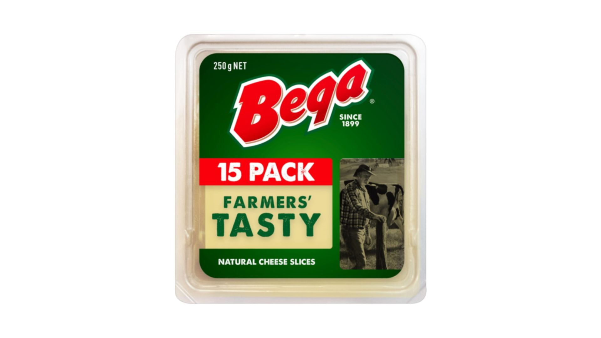 Bega Tasty Natural Cheese Slices 15 pack 250g