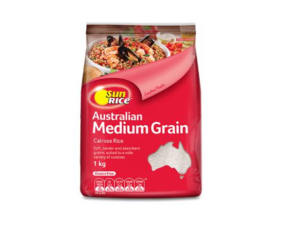 Sunrice Australian Medium Grain Calrose Rice 1kg