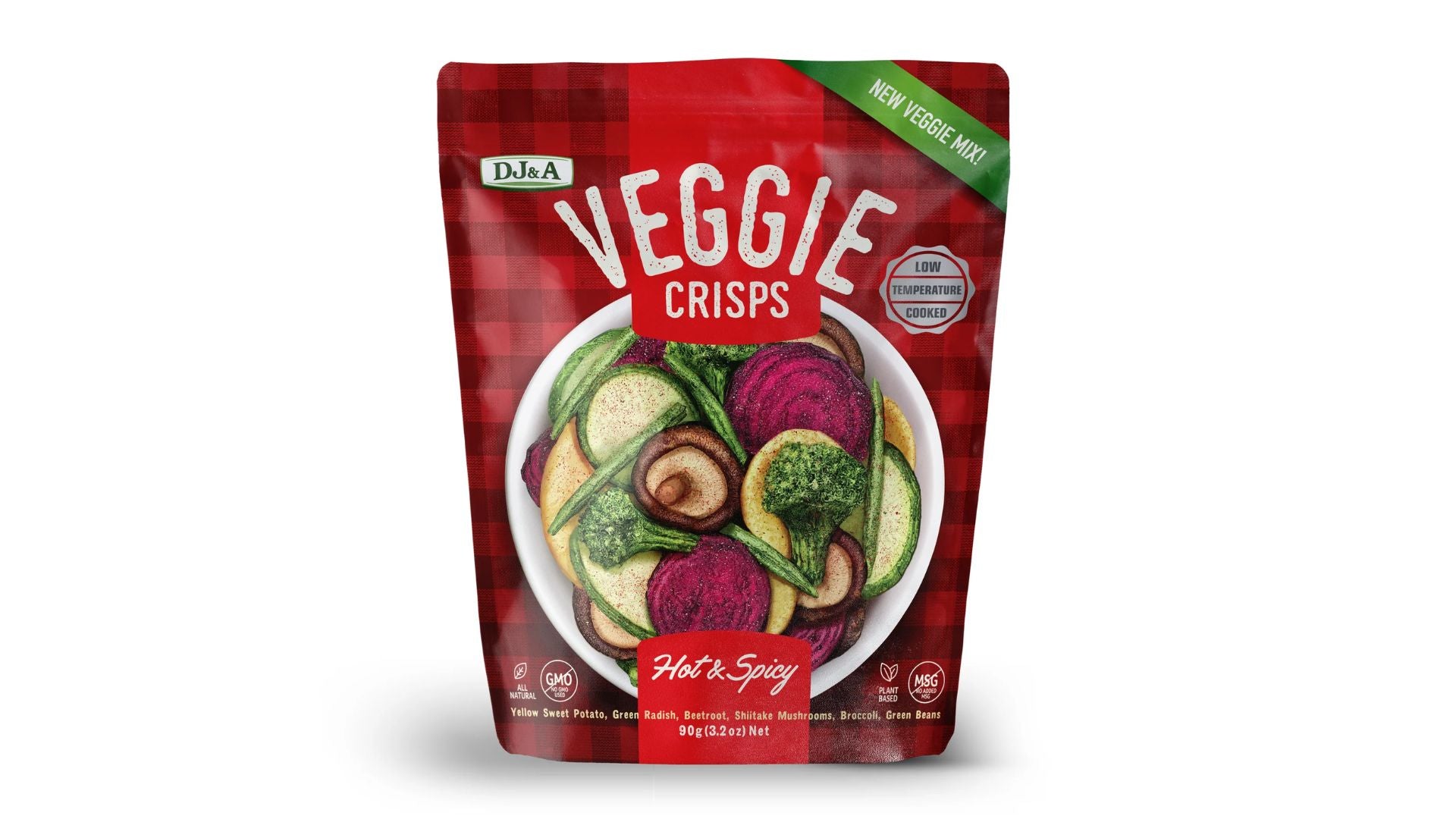 DJ&A Veggie Crisps Hot & Spicy 90g