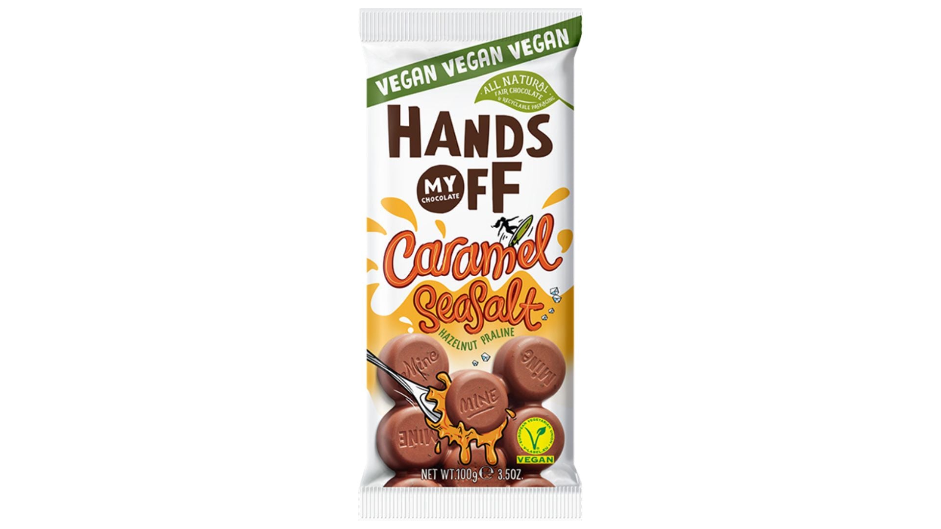 Hands Off My Caramel Sea Salt Chocolate Block 100g
