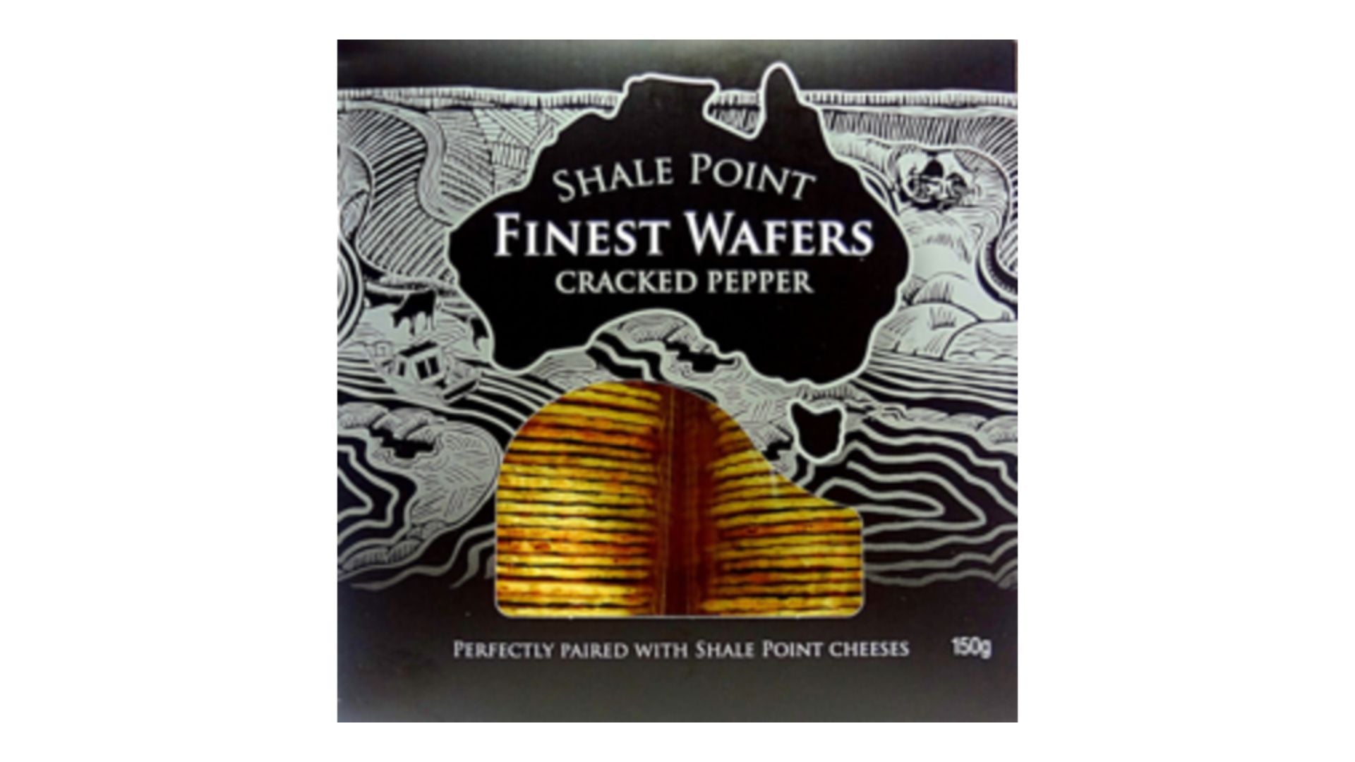 Shale Point Finest Wafers Cracked Pepper 150g