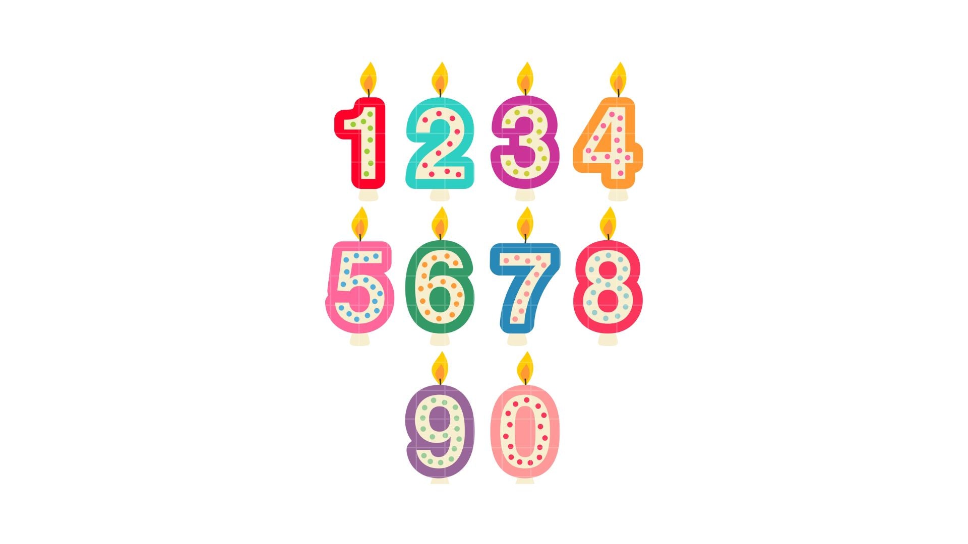 Birthday Number Candles (Pick Your Own)