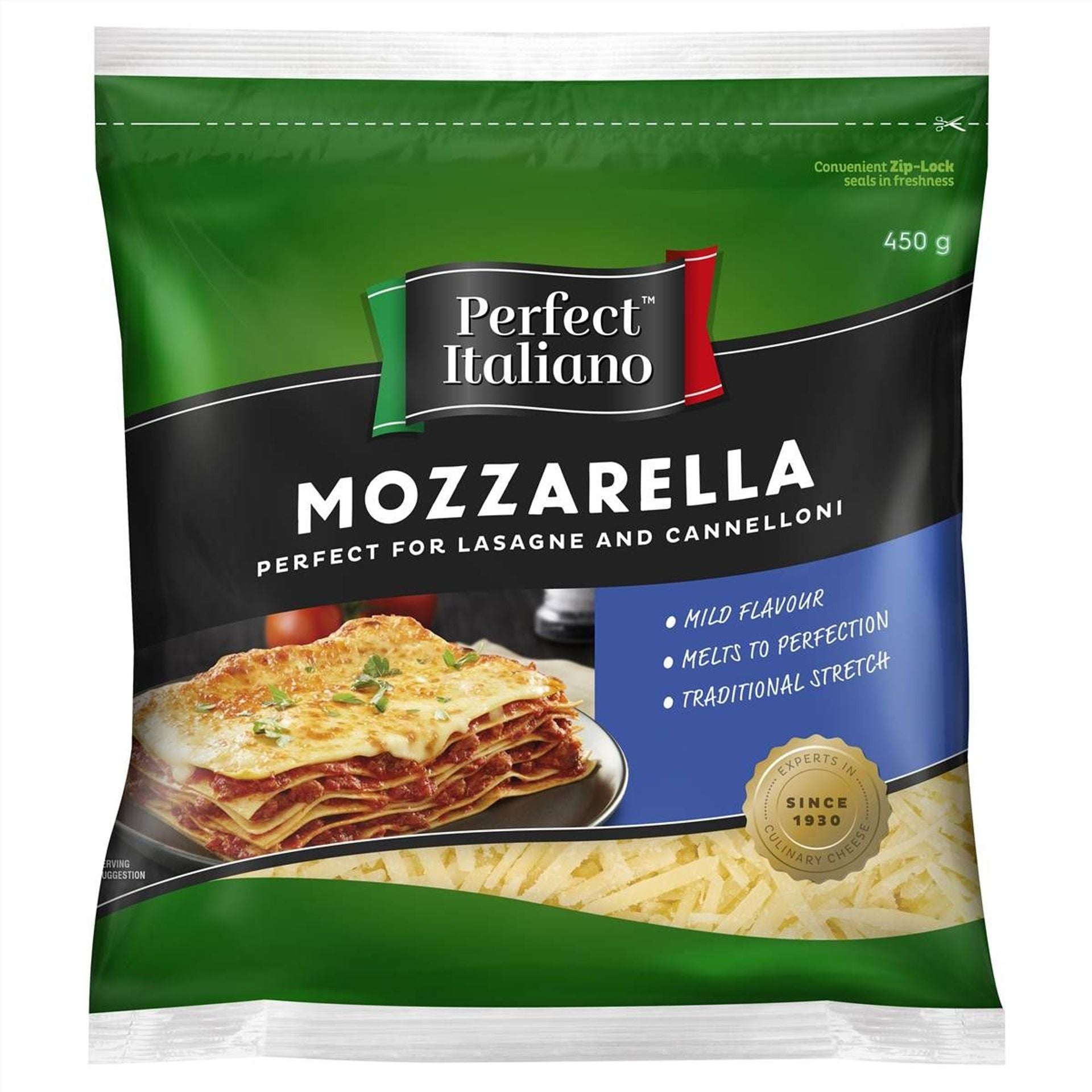 Perfect Italiano Grated Mozzarella Cheese 450g