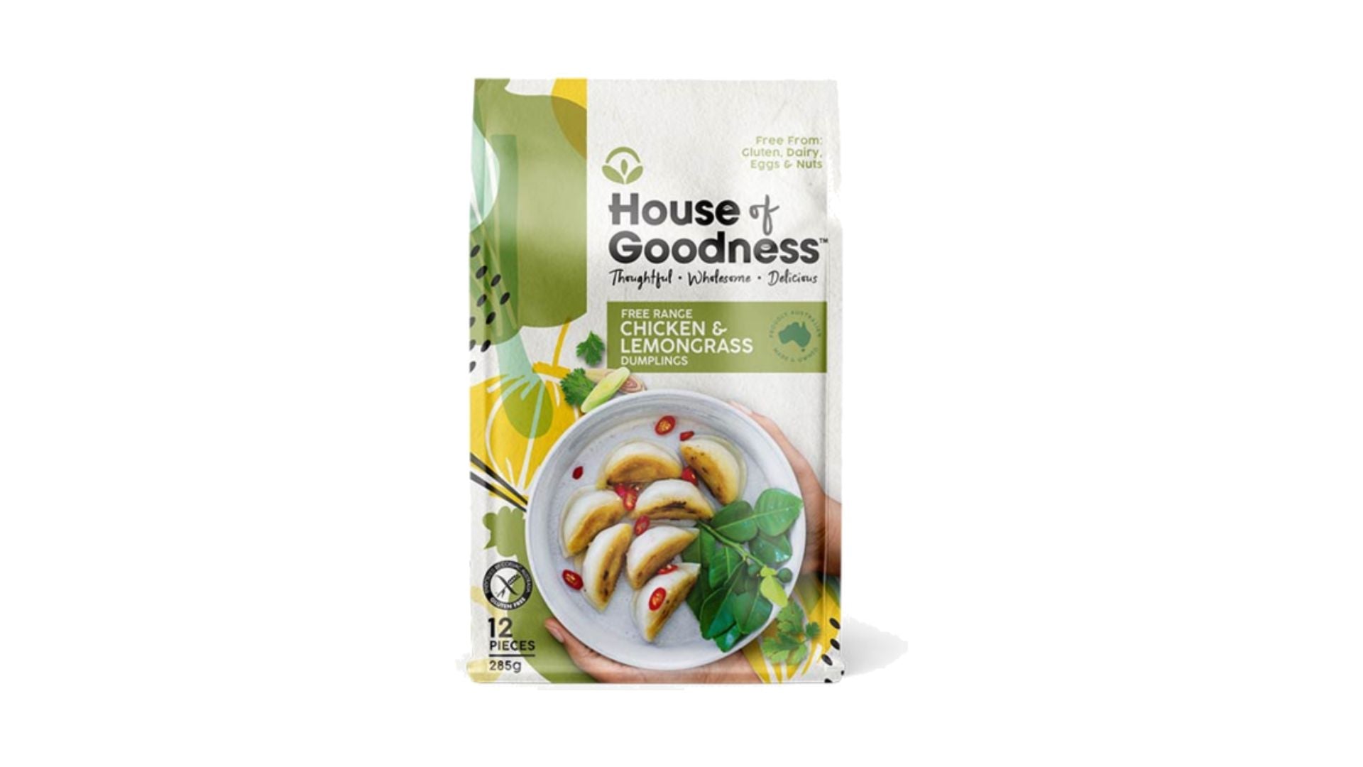 House of Goodness Gourmet Dumplings - Free Range Chicken & Lemongrass 285g