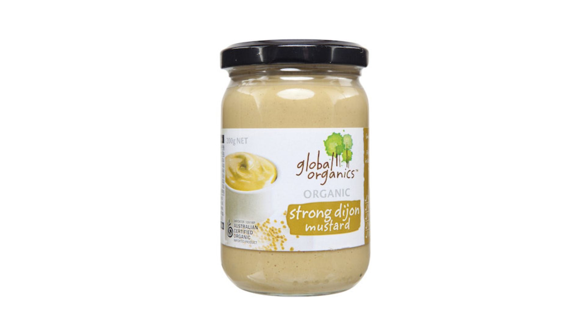 Global Organics Mustard Strong Dijon 200g