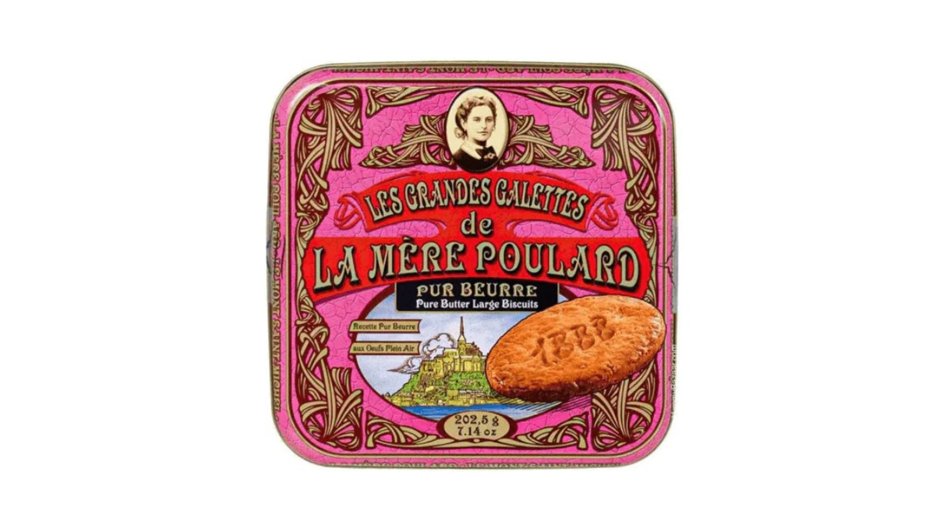 Les Palets de La Mere Poulard Butter Biscuits Tin 202.5g