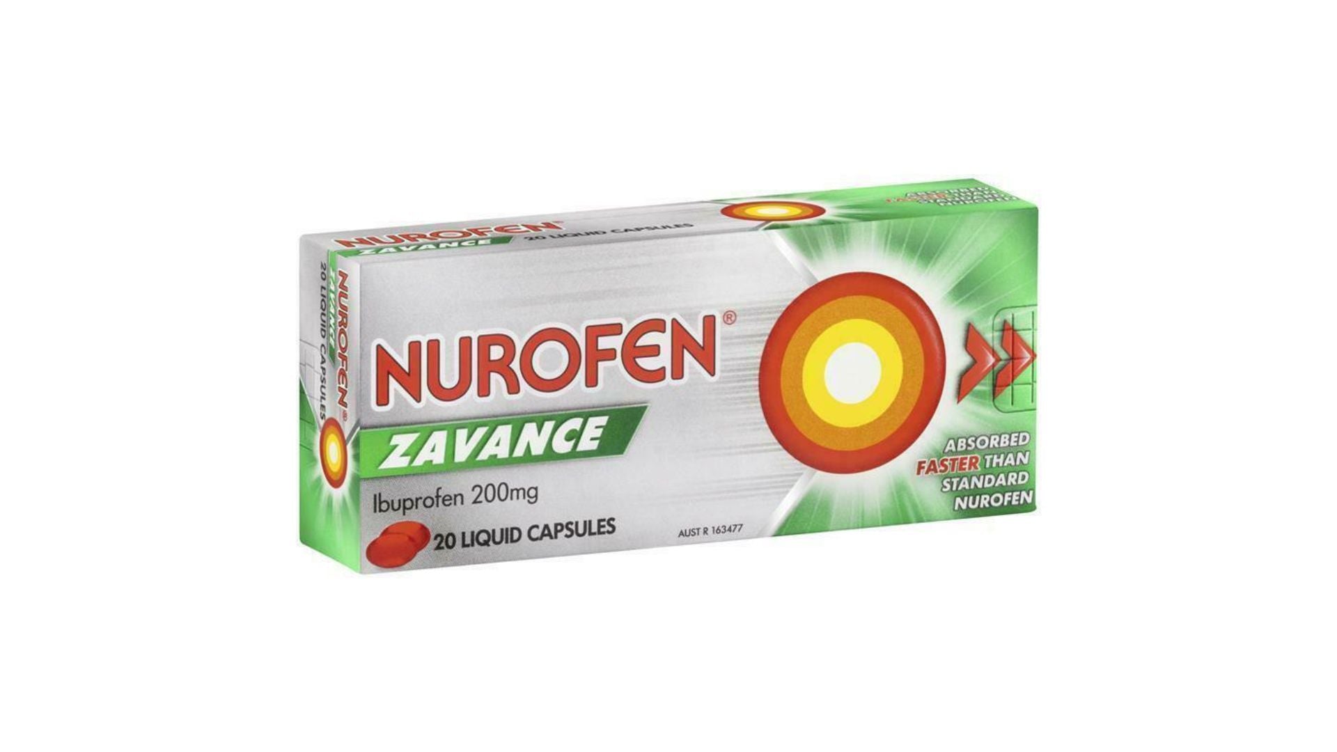 Nurofen Zavance Liquid Capsules 200mg Ibuprofen 20pk