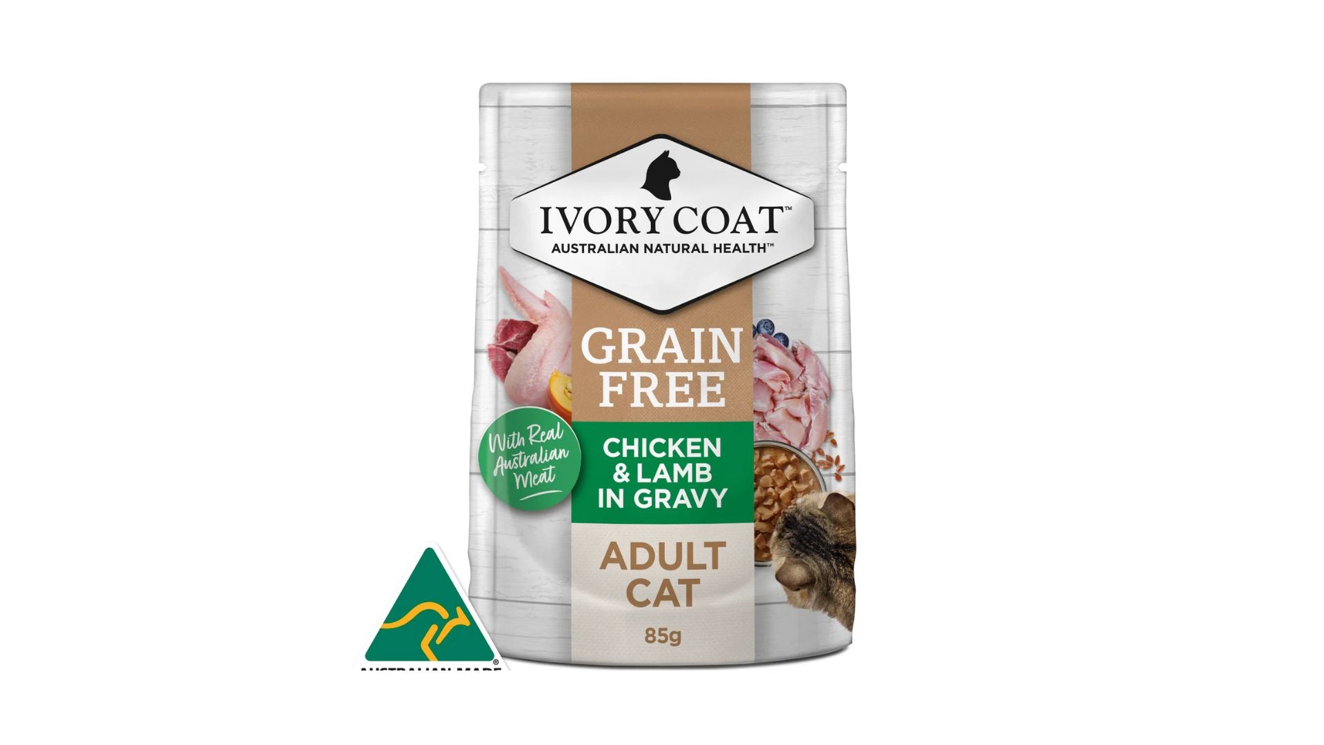 Ivory Coat Adult Cat Chicken & Lamb In Gravy 85g