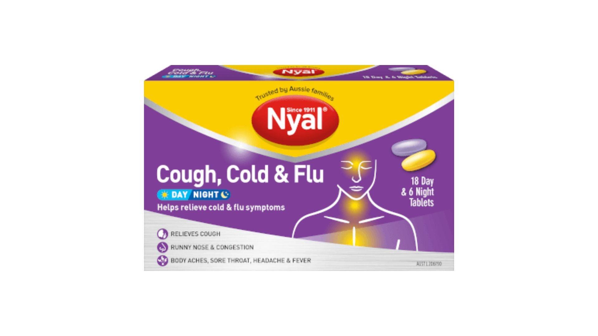 Nyal Cough, Cold & Flu Day/Night Tablets 24s