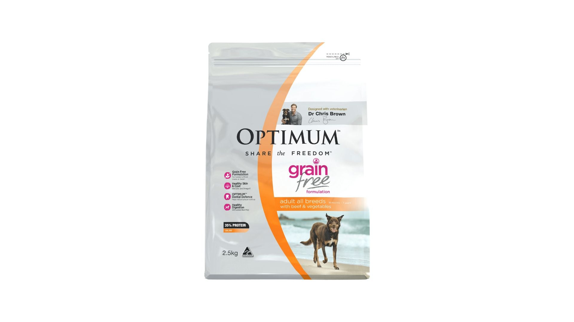 Optimum Adult Dog Grain Free Beef & Veg 2.5Kg