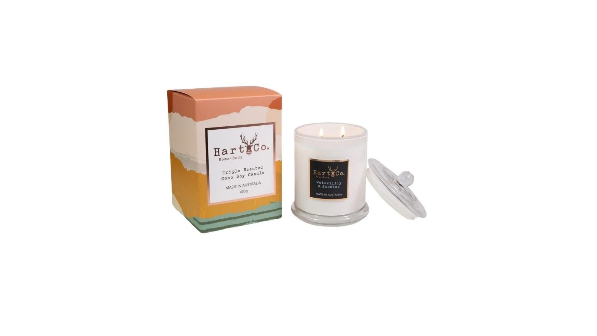 Hart Co Waterlily & Jasmine Large Scented Candle 400g